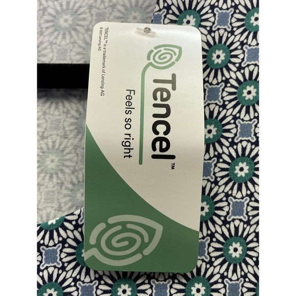 Lands' End Dress Womens M Blue Floral Maxi Square Neck Tank Ruffle Sleeveless - Picture 2 of 10